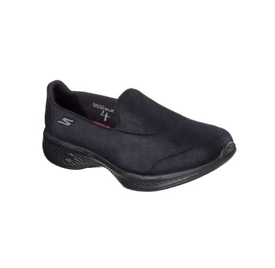Skechers Go Walk 4 Shoes Slip On Womens Black Size UK 5.5 US 8.5 REFSSS727
