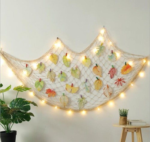 Decorative Fishing Net Photo Artwork Hanging Display Wall