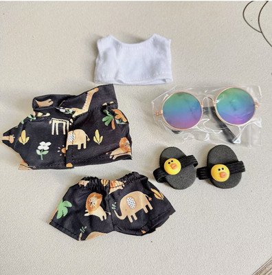 POP MART The Monsters Labubu Have A Seat Toy Series Beach Glasses Set No Toys
