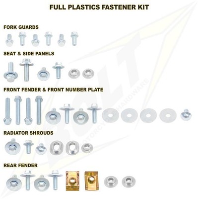 Bolt Full Plastics Bodywork Fastener Kit fits Yamaha YZ85 2002-2018