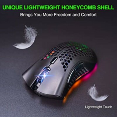 Wireless Gaming Mouse, 6 Programmed Buttons, Adjustable DPI, USB Receiver,(etc)