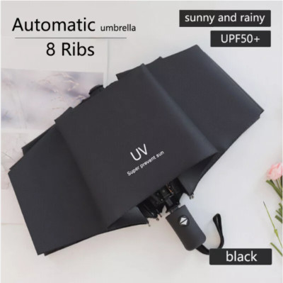 Automatic Umbrella Sun/Rain Anti-UV Windproof 3 Folding Compact Umbrella
