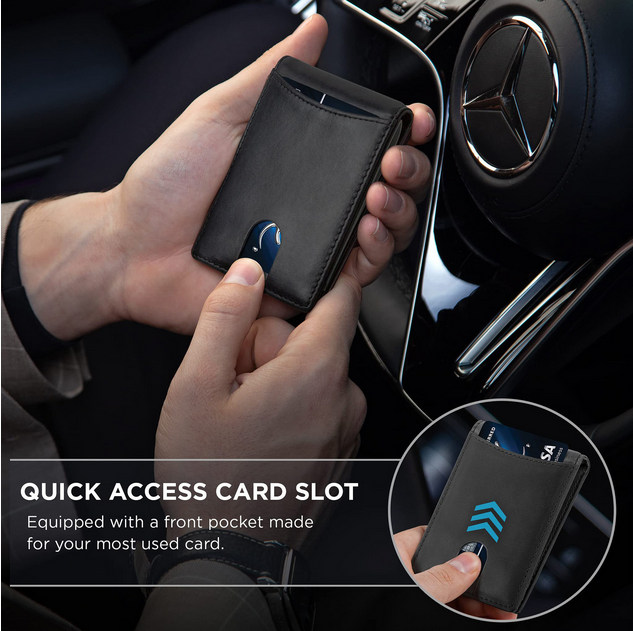 Slim Wallets For Men With Money Clip Bifold Wallet RFID Card Holder Mens Wallets