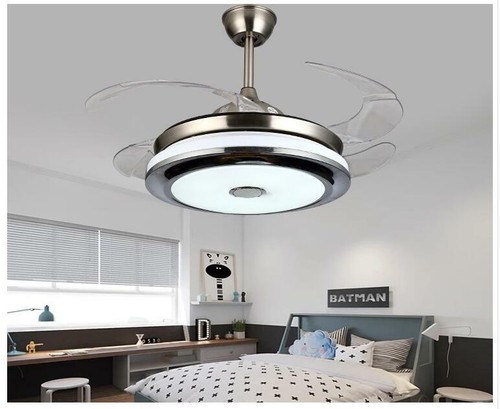 36 Invisible Ceiling Fans Bluetooth Speaker Led Dimming Chandelier