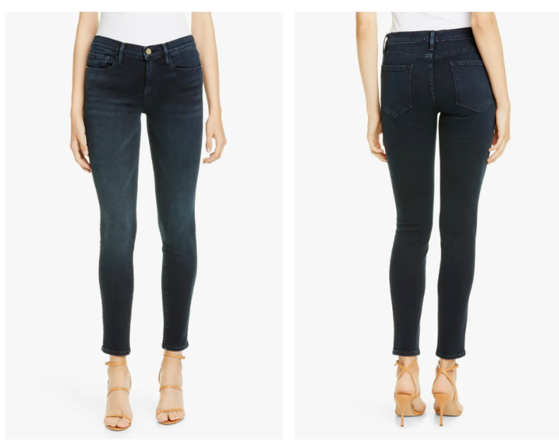 

Джинсы NEW FRAME Porter Темно-синие Le Skinny de Jeanne  = 8 Хлопок стрейч NWT, Синий, FRAME Le Skinny De Jeanne