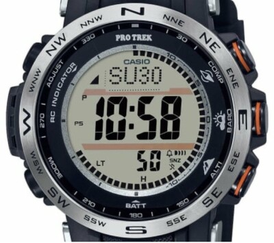 Pre-owned Casio Prw-30-1aer Protrek With Triple Sensor, Radio Controlled And Solar Power
