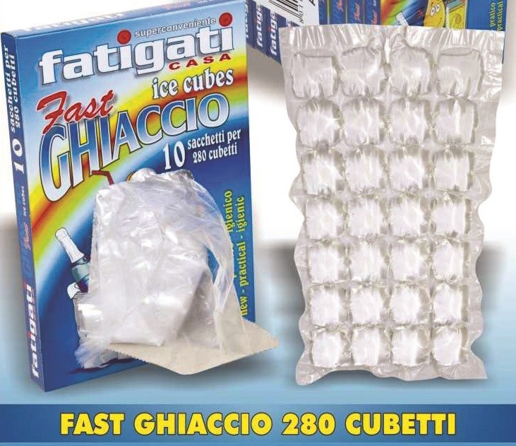 Confezione 10 Sacchetti Per 280 Cubetti Ghiaccio Plastica Trasparente dfh