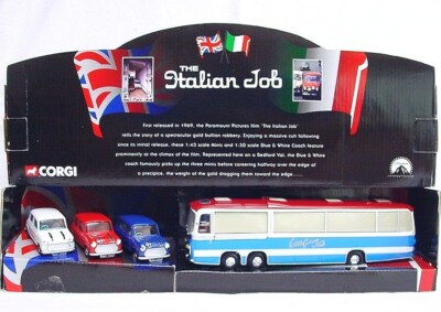 Corgi The Italian Job ミニカーセット Corgi Toys 1:43 THE ITALIAN JOB 3x MORRIS MINI + INTERCEPTOR