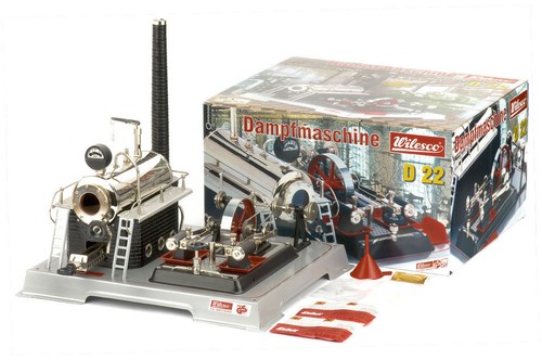 SAITO B3 Marine Boiler & T3DR 3-Cylinder Steam Engine Set New Old