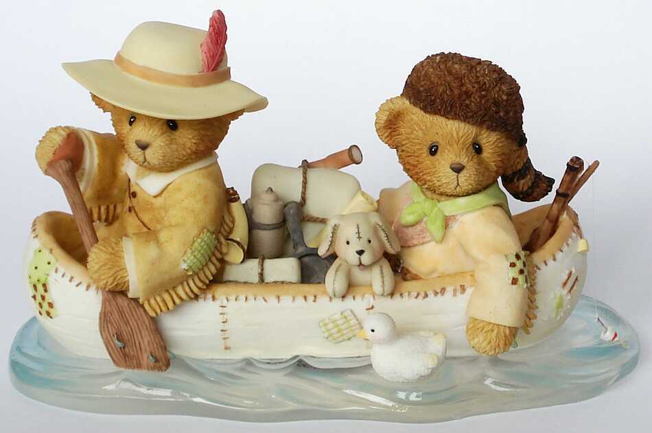 Cherished Teddies 114105 Lewis & Clark Canoe Limited Edition 2003