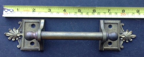 6 Vintage Solid Brass Decorative Drawer Pulls