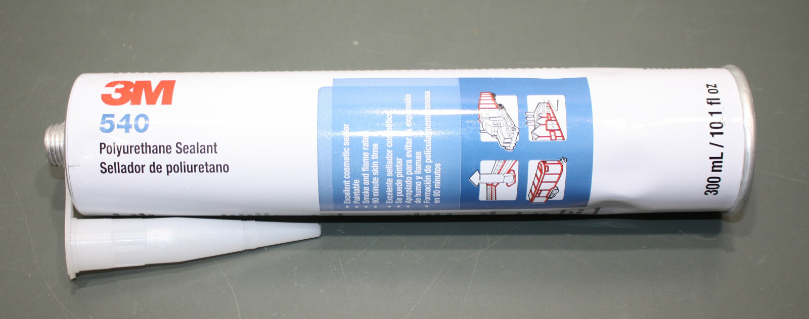 (3) 3M 540 Polyurethane Sealant, White 300 mL, Marine Grade Fast Set Adhesive