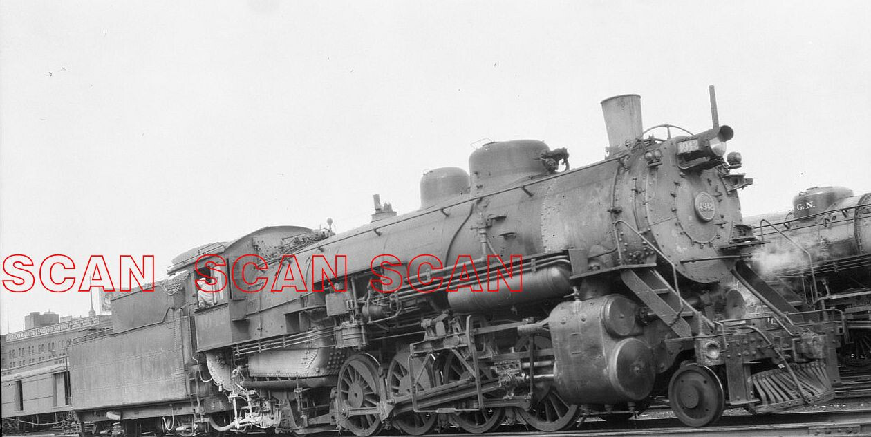 ノースカロライナ RRR 2枚 25AA903 NEG/RP 1940s/50s CB&Q BURLINGTON RAILROAD 2-8-2 LOCO