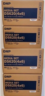 4 Box DNP DS620 4x6 Photo Printer Roll Media - 2 Rolls Per Box 3200 Total Prints