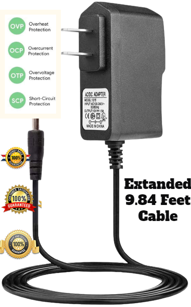 Yamaha Keyboard Power Cord,Ul Listed,Ac Adapter For Yamaha PSR, YPG, YPT, DGX,