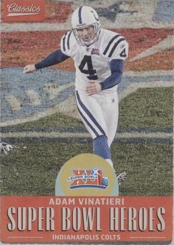 2017 Panini Classics Adam Vinatieri #SBH-AV