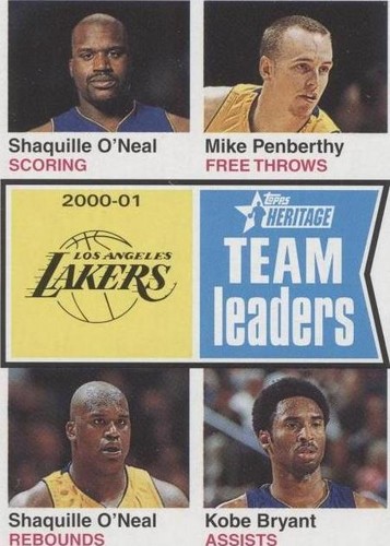 2001-02 Topps Heritage - Kobe Bryant/Shaquille O'Neal/Mike Penberthy #93