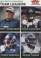 2003 Fleer Tradition Koren Robinson Matt Hasselbeck Reggie Tongue #266