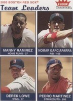 2004 Fleer Tradition - Derek Lowe Manny Ramirez Nomar Garciaparra #15
