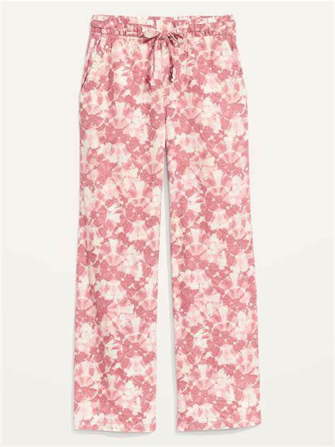 

Прямые льняные брюки Old Navy Pink Tie Dye, размер, Розовый