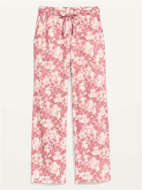 Прямые льняные брюки Old Navy Pink Tie Dye, размер 1X