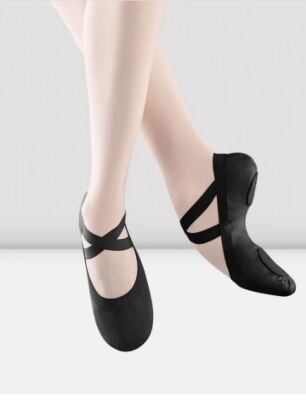  Bloch Splitsole Ballet Shoe S0621L Patented Pro Elastic Canvas Black