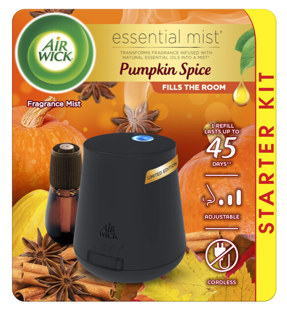 Air Wick Essential Oil Mist Diffuser, Pumpkin Spice Starter