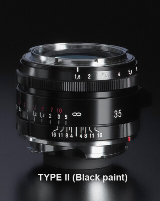 Black Paint VOIGTLANDER USA WARRANTY 35mm f1.5 Type II Asph Nokton Leica M