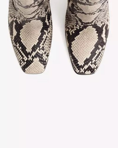 Pre-owned Rag & Bone $1,200  Aslen Tall Leather Boot In Snake Print Size:36.5 (us 6.5) In Black/white