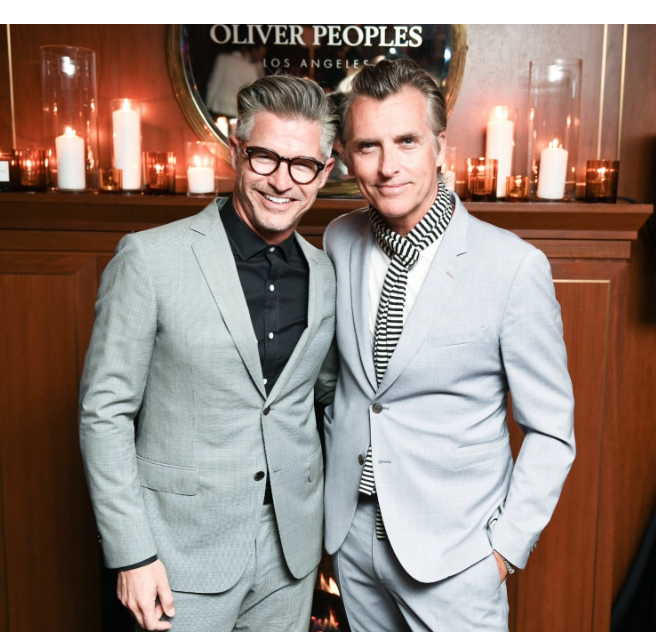 Pre-owned Oliver Peoples Cary Grant Optical Ov5413u In Navy Smoke Msrp$468 Dicaprio's Fav In Clear
