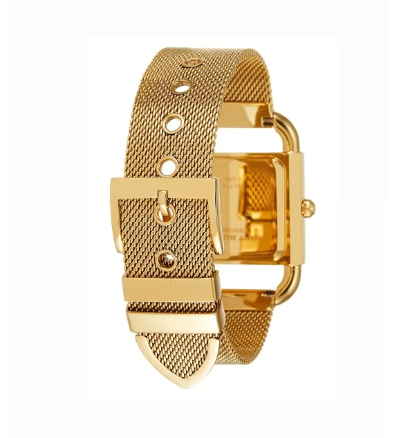 Pre-owned Tory Burch Phipps Gold-tone Stainless Steel Mesh Bracelet Watch Tbw7250
