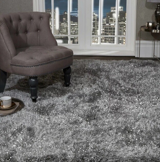 Brand new huge grey silver shimmer sparkle rug in Hartley, Kent Gumtree
