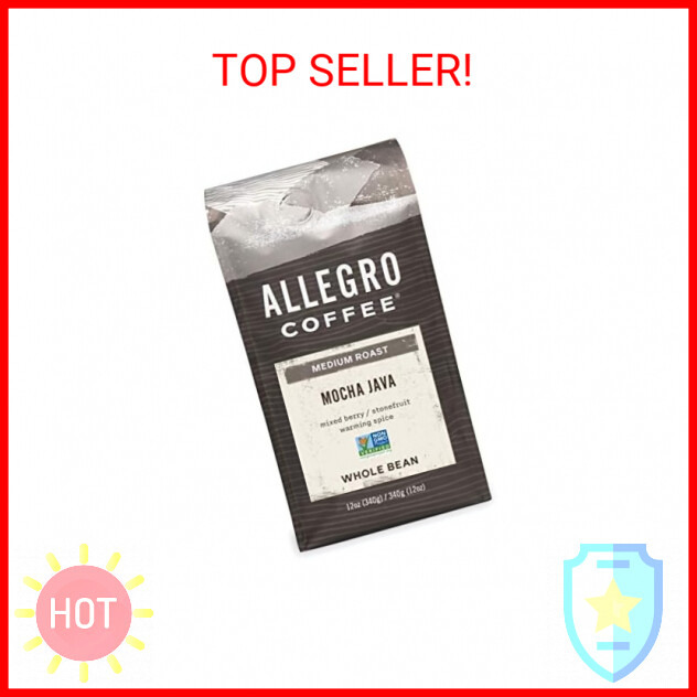Allegro Coffee Mocha Java Whole Bean Coffee, 12 oz