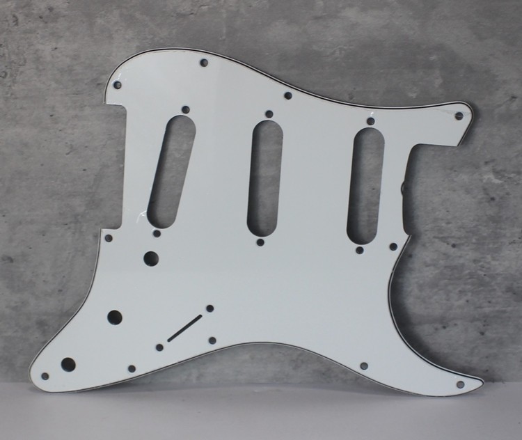 65 66 67 Pickguard Replacement For Fender Strat  - White 3 Ply