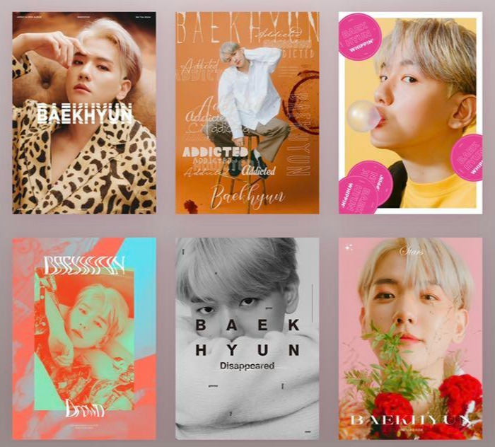 BAEKHYUN EXO-L FC BAEKHYUN Stars 6 type CD photocard set Japan 1st