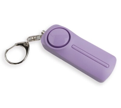 LOUD Personal Alarm Keychain With LED Light Defense Ring Alarm Security  Purple