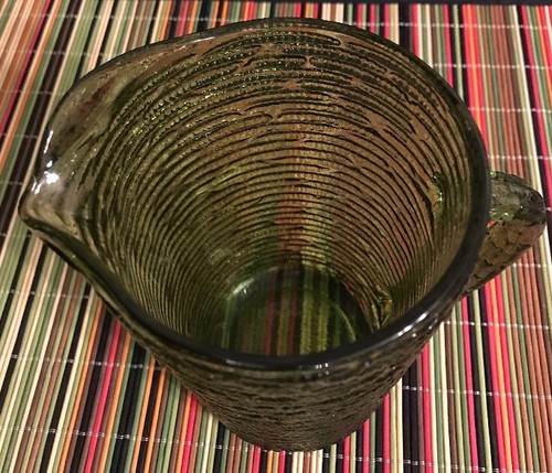 ANCHOR LIDO SORENO GREEN  BARK  PITCHER  6 1/2'' Excellent Condition
