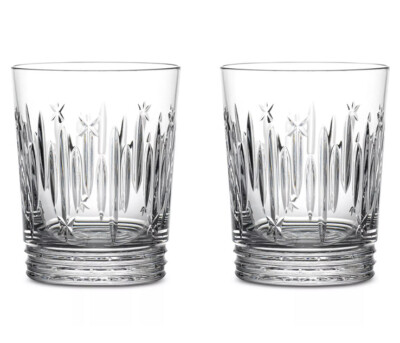 NIB Waterford Winter Wonders DOF Set/2 Whisky Glasses Midnight Frost #1059650