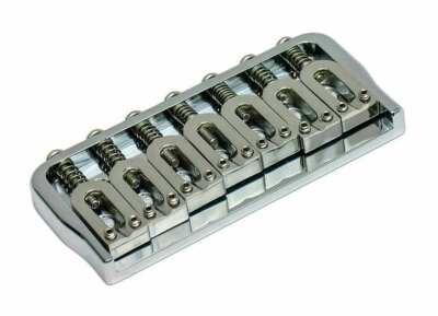 Hipshot 7-String LEFT-HANDED Hardtail Fixed Electric Guitar Bridge .125'', CHROME