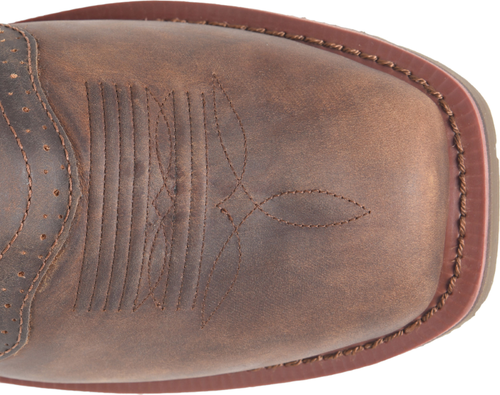 Pre-owned Double-h Boots Men's Antonio 13" Wide Square Toe Roper Non-metallic Soft Toe Wor In Light Brow