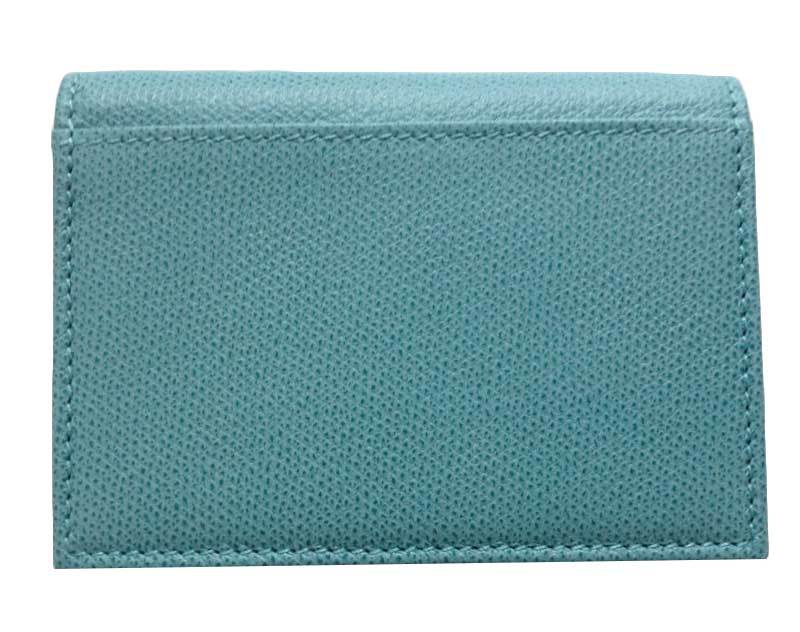 Tiffany & Co. Blue Leather Bi Fold Card Case New in Box