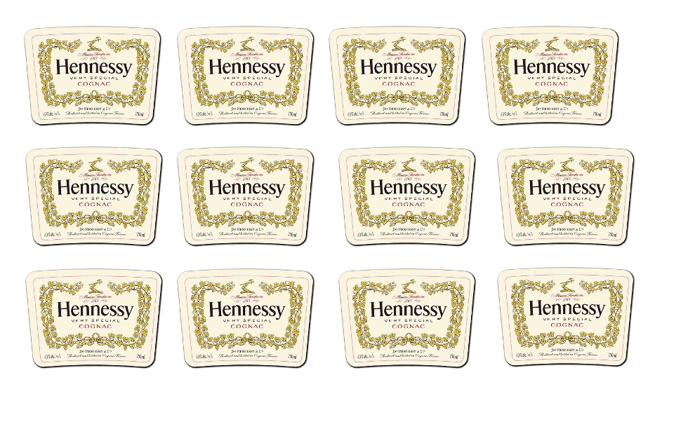12 Cognac Liquor label, edible image, cupcake cookie toppers, choose size