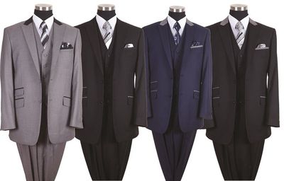 【MODERNIF】Rawdon wool suit set Men's 3 Piece Luxurious Wool Feel 2 Button Suit with Pants
