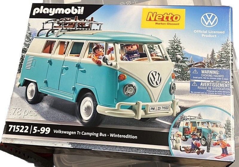 PlaymobilÂ®  71522 Volkswagen T1 Camping Bus Netto Winteredition  Neu â Ovp