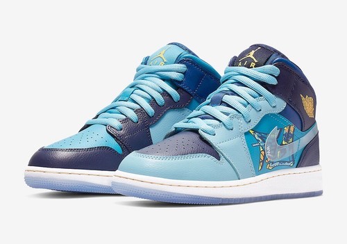 Nike GS Air Jordan 1 Mid 新品 Deadstock - Rare - Nike Air Jordan 1 Mid GS Fly - US 7Y