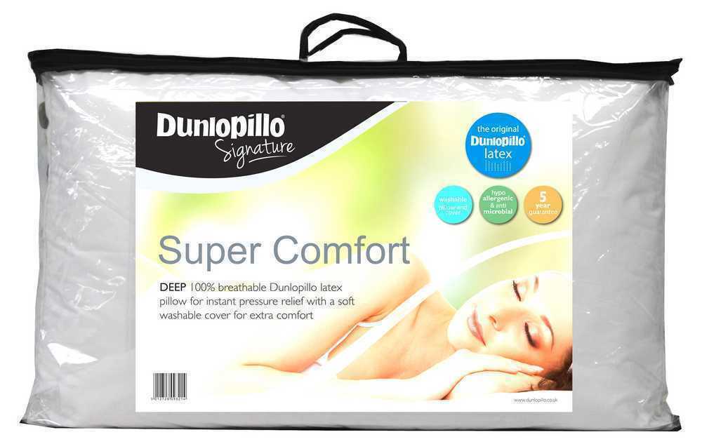 Dunlopillo Super Comfort Full Latex Bed Pillow White For Sale