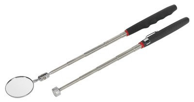 Siegen Telescopic Magnetic Pick-Up Tool & Inspection Mirror Set 2pc