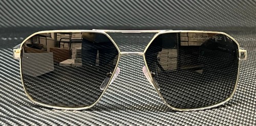 Pre-owned Prada Linea Rossa Ps 55ws 1bc06g Silver Grey Polarized Men's 60 Mm Sunglasses In Gray