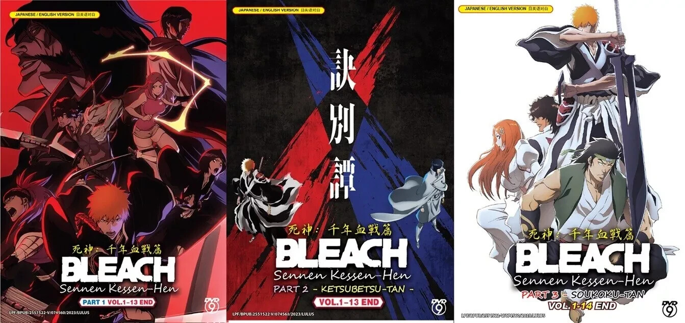 Bleach: TYBW 3 In 1 (Part 1-3) Complete Collector Set Anime