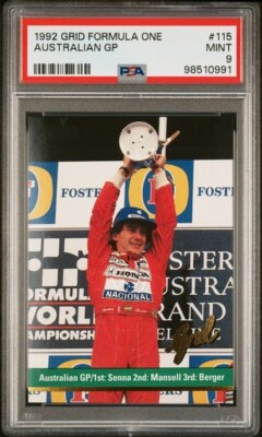 1992 Grid FORMULA 1 - AUSTRALIAN GRAND PRIX - AYRTON SENNA - #115 - PSA 9 - MT